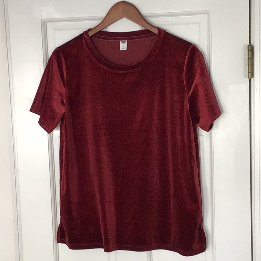 Women’s Velvet Short-Sleeve Tee - Red